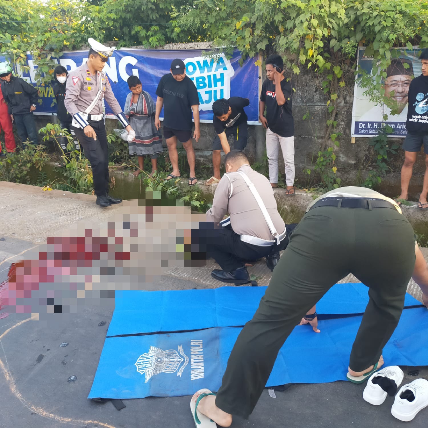 Terlibat Lakalantas, Dua Orang Pengendara Roda Dua Tewas Ditempat Di Gowa