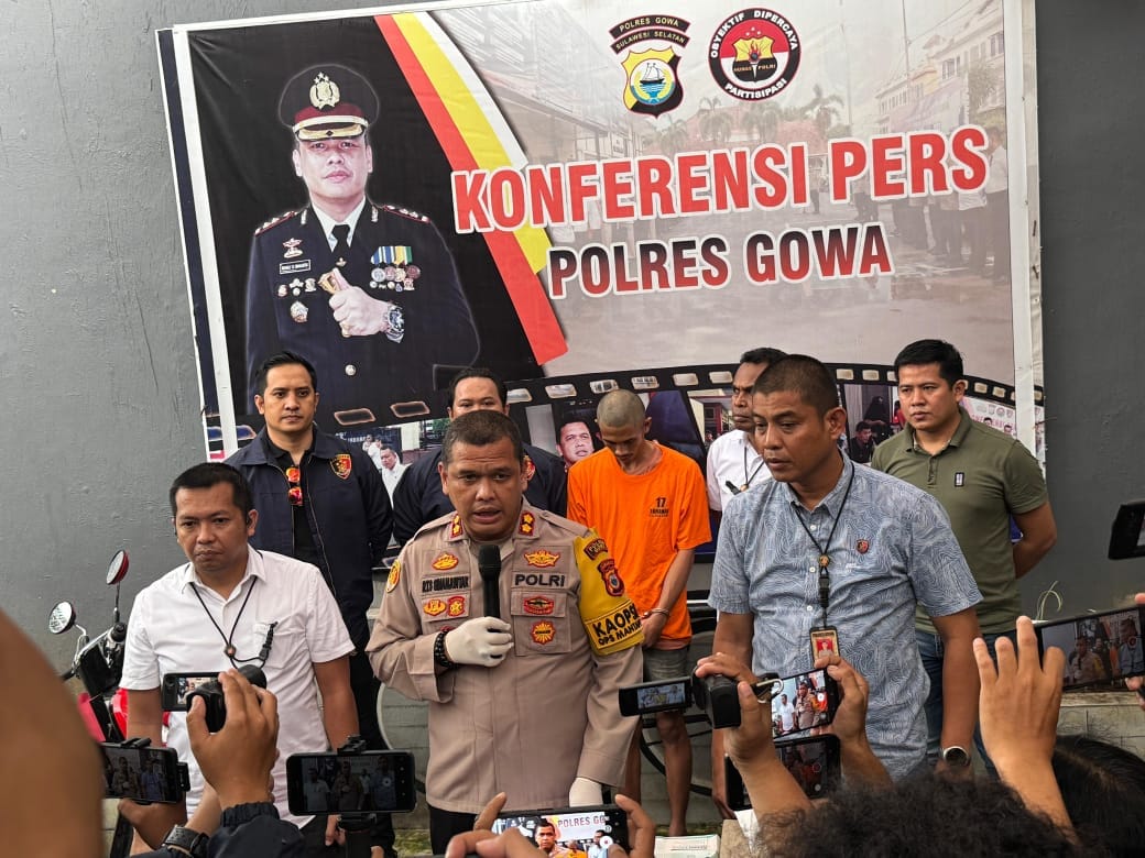 Polres Gowa Gelar Press Release Pengungkapan Kasus Pembunuhan Remaja di Pallangga