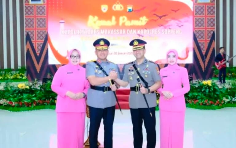 Kapolda Sulsel Pimpin Sertijab Kapolrestabes Makassar dan Kapolres Soppeng 