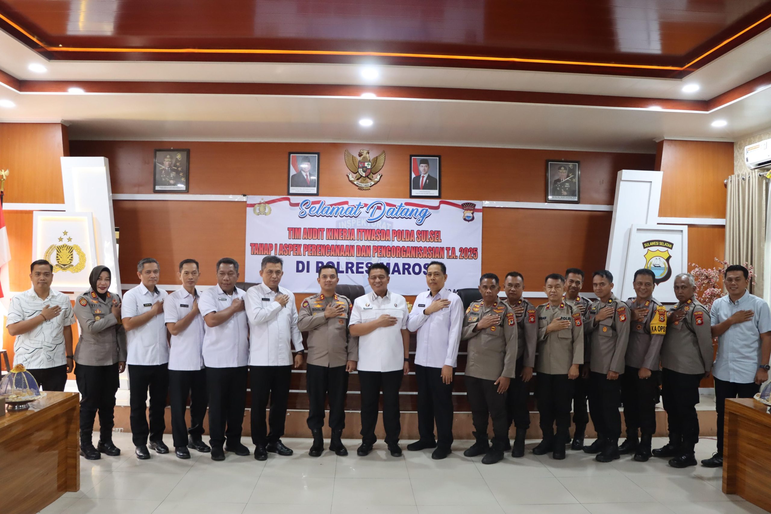 Itwasda Polda Sulsel Gelar Audit Kinerja Tahap I di Polres Maros
