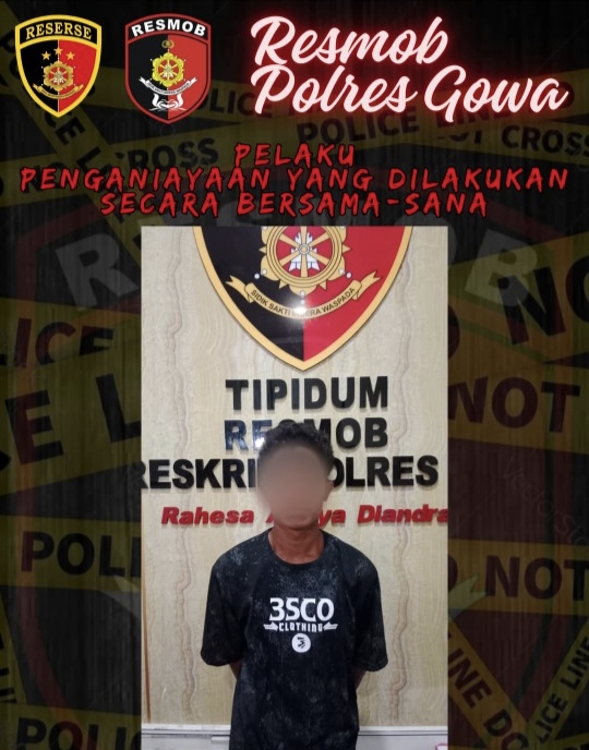 Unit Resmob Polres Gowa Ringkus Dua Pelaku Pengeroyokan di Manggarupi 