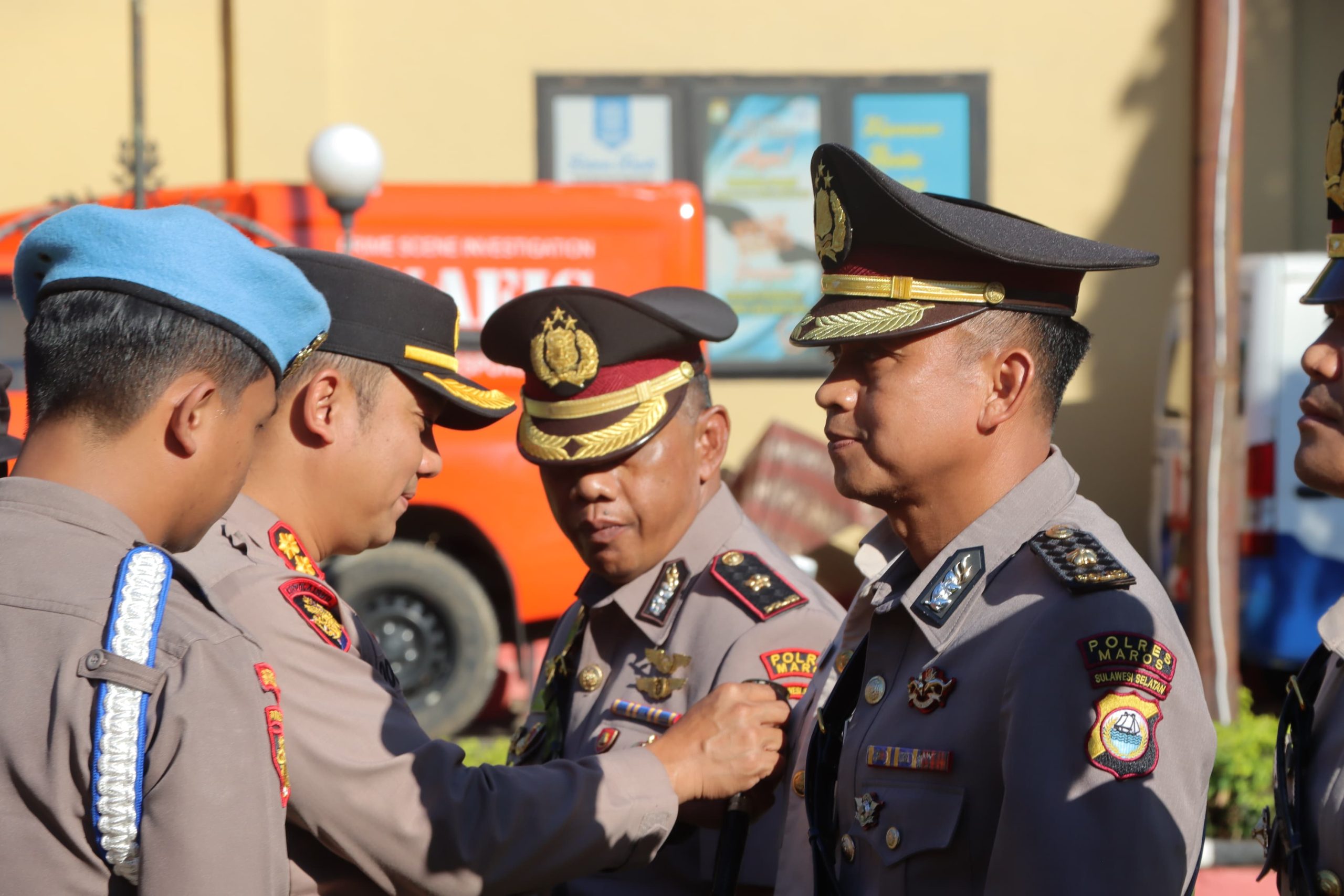 Polres Maros Gelar Sertijab Lima Pejabat Utama