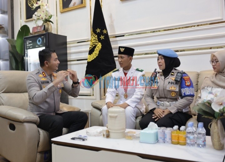 Kapolres Gowa Sambut Hangat Nadhif, Putra Daerah yang Menjadi Paskibraka Nasional 2025