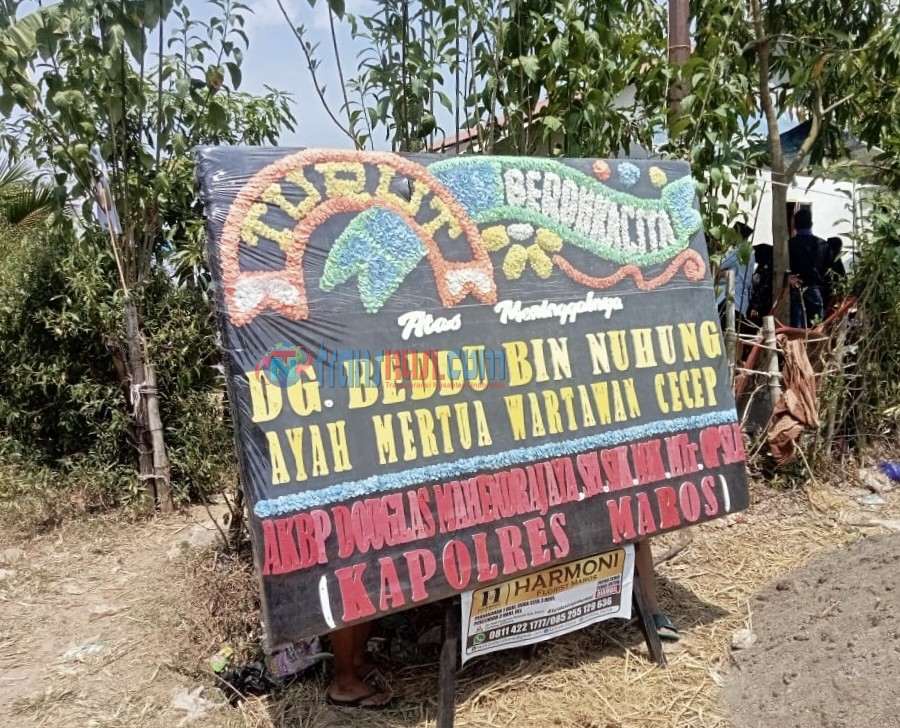 Innalillahi, Mertua Korwil Sulsel KeizalinNews.Com Meninggal Dunia, Kapolres Maros Kirim Karangan Bunga