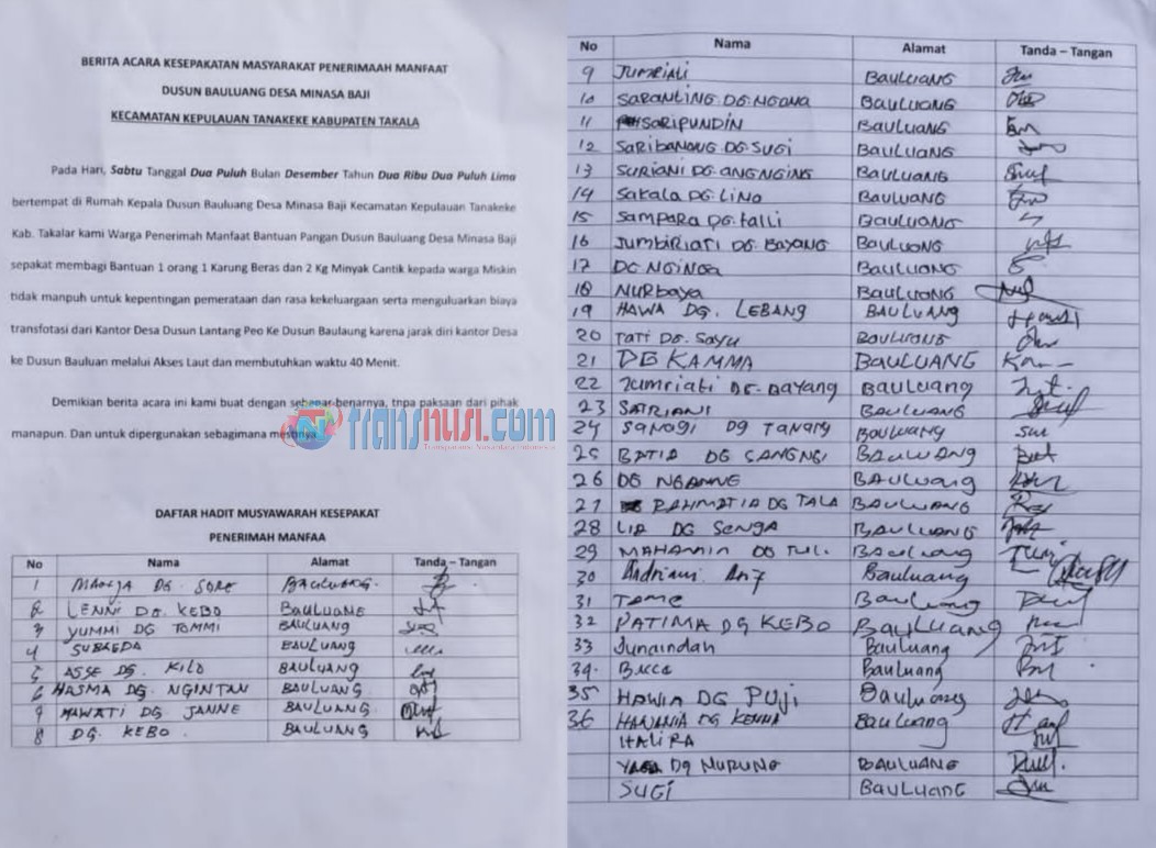 Pembagian Bantuan Pangan di Minasa Baji Kepulauan Tanakeke, ini Penjelasan Yang Sebenarnya