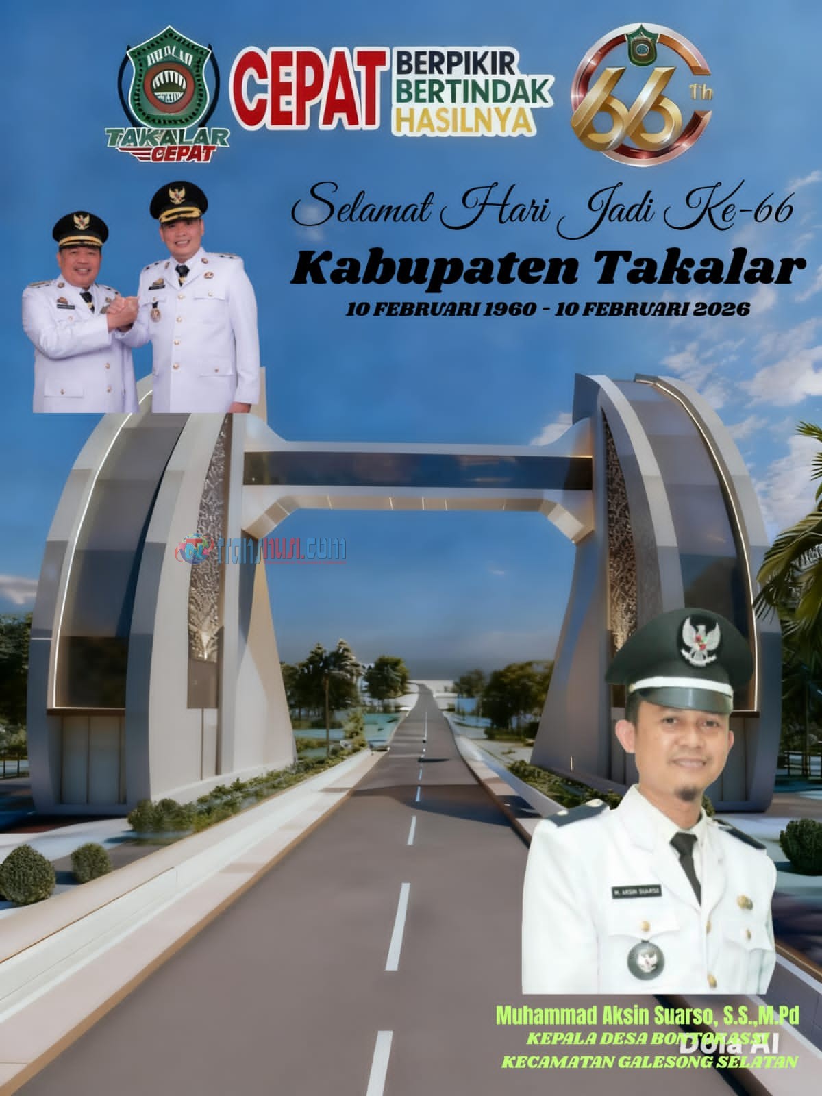 Sambut HUT Kab. Takalar Ke-66 Kepala Desa Bontokassi, Komitmen Akselerasi Pembangunan dan Ekonomi Digital 