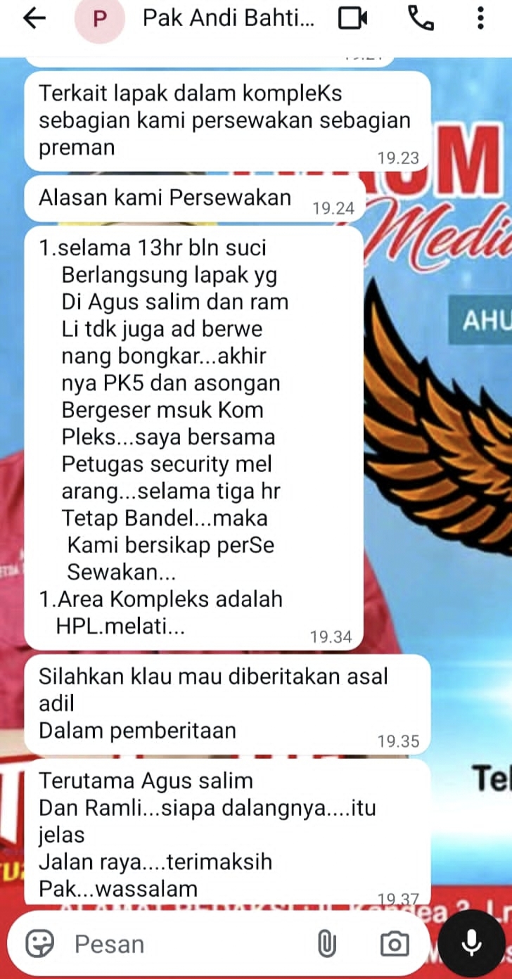 Jalur Masuk New Makassar Mall Dipadati Lapak Pedagang, Tarif Sewa Disebut Capai Rp.1 Juta