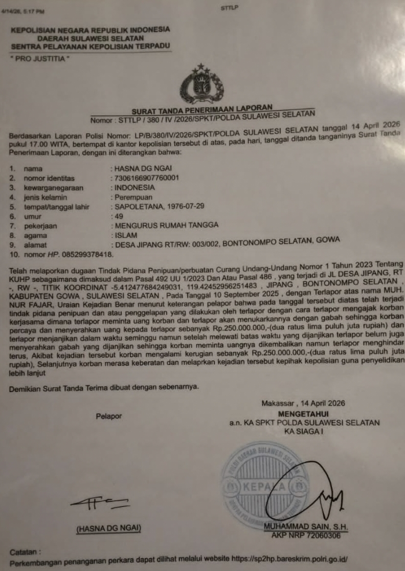 Diduga Oknum Polisi Tipu Warga Rp.250 Juta, LBH MRI Kami Kawal Sampai Tuntas