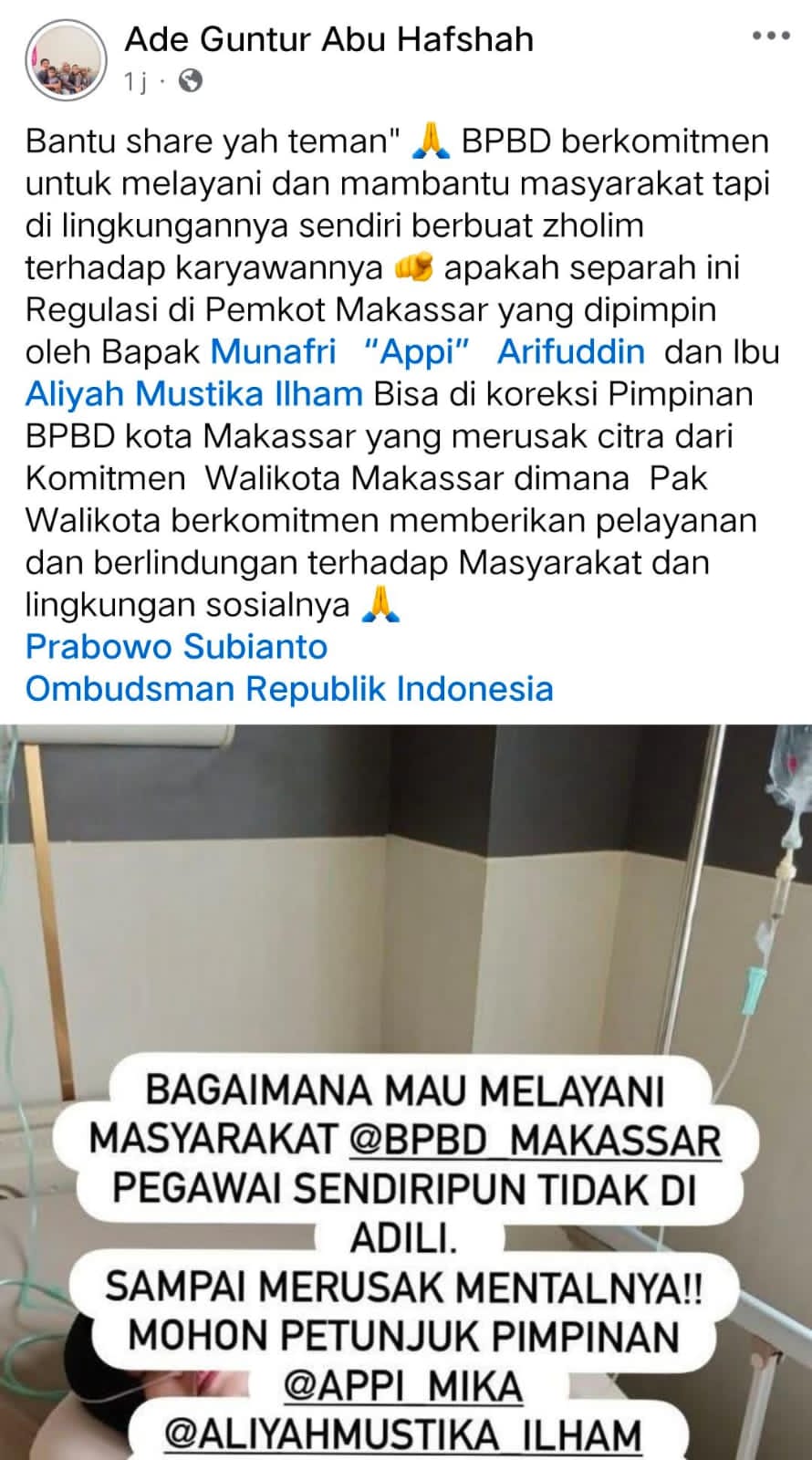Keluarga PPPK Mengadu di Medsos, BPBD Makassar Disorot Soal Keadilan Pegawai