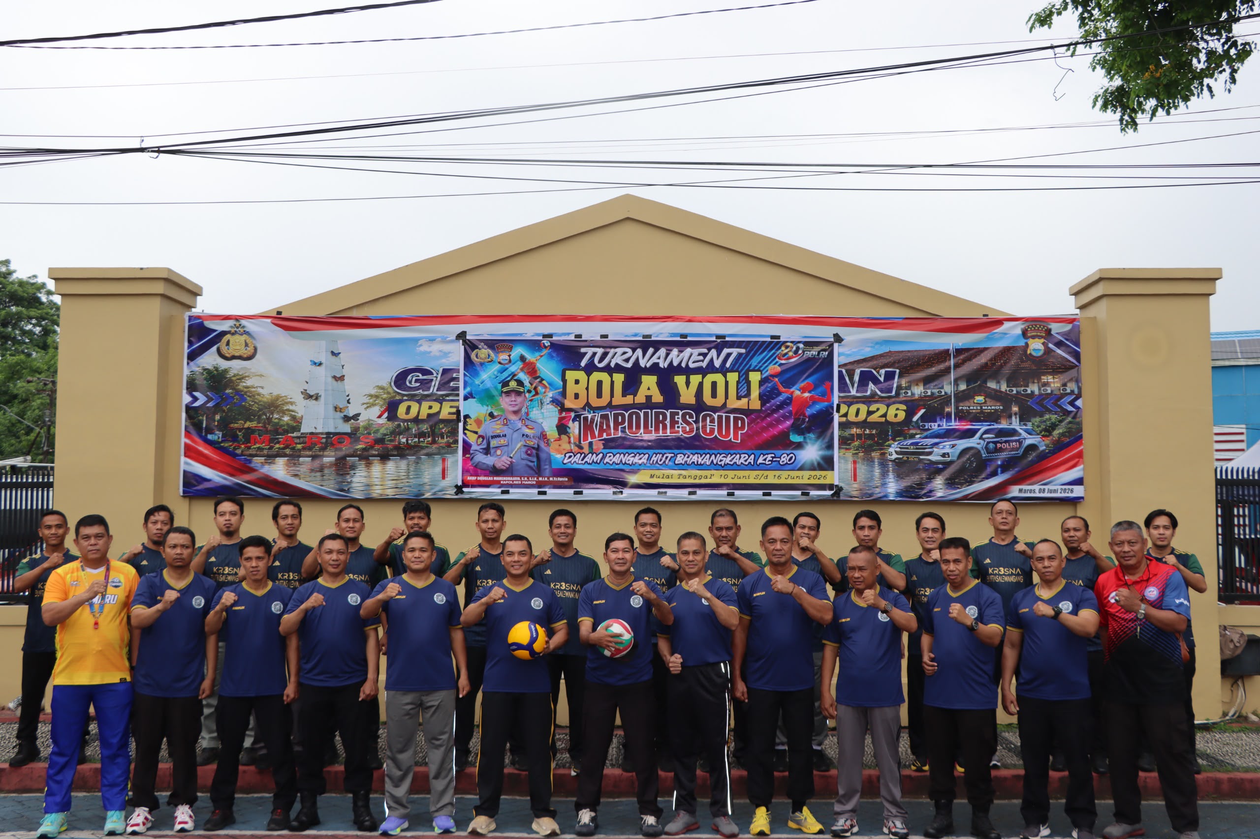 Voli Kapolres Cup Maros Bergulir, Kapolres Turun Langsung ke Lapangan