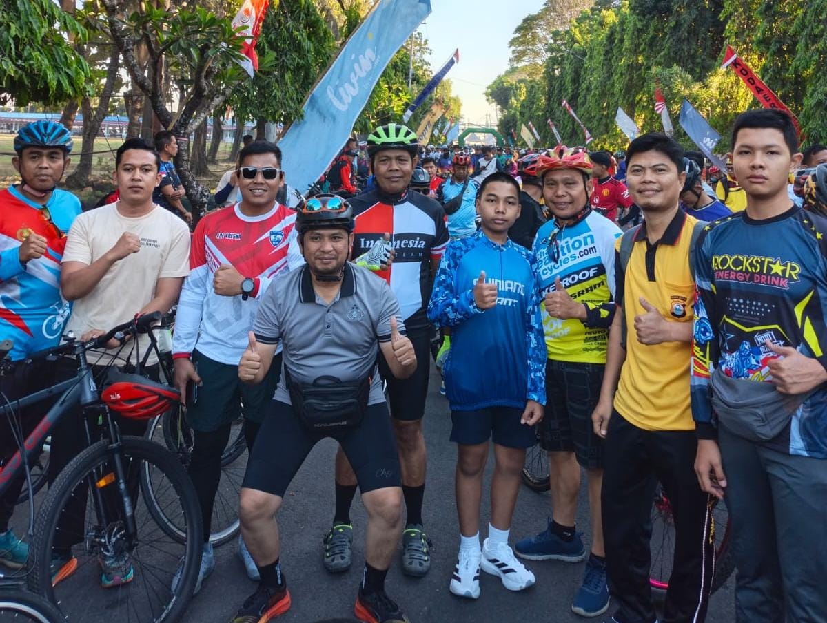 Polresta Gowa Meriahkan HUT Kodaeral VI Makassar Lewat Fun Bike, Perkuat Sinergi TNI-Polri