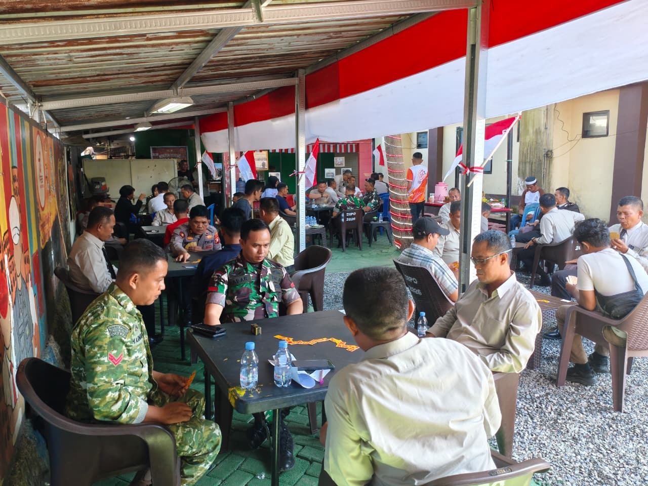 HUT RI ke-81, TNI-Polri Gowa Adu Domino Perkuat Sinergi